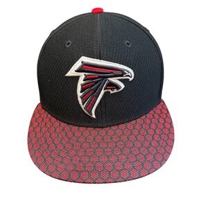 Atlanta Falcons New Era 59Fifty‎ Hat Cap 7 3/8  Black NFL Football